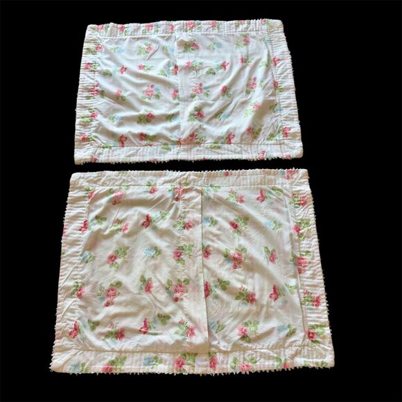 Rachael Ashwell Treasures Set Of Two Rose Floral Chenille Pillow Shams Set Of 2 - Picture 3 of 5